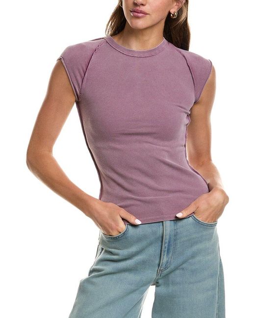 Free People Purple Ever Had Tee Top