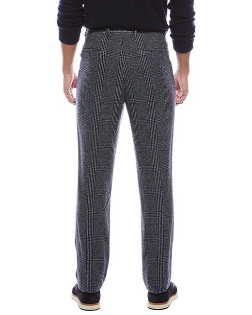 Brunello Cucinelli Black Wool & Silk-Blend Pant for men
