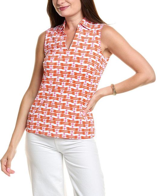 J.McLaughlin Red Aida Catalina Cloth Top