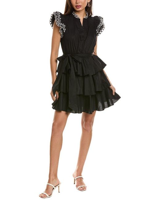 Stellah Black Tie Waist Mini Dress