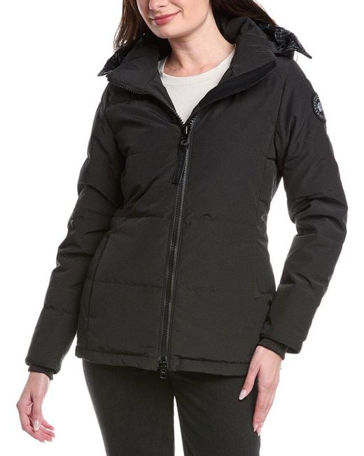 Canada Goose Black Chelsea Parka Label Slim Fit Parka