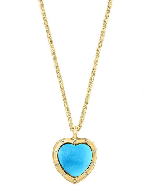 Effy Fine Jewelry Blue Plated 4.96 Ct. Tw. Diamond & Necklace