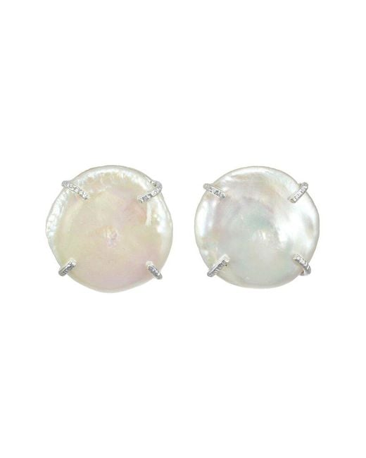 Margo Morrison White Pearl Earrings