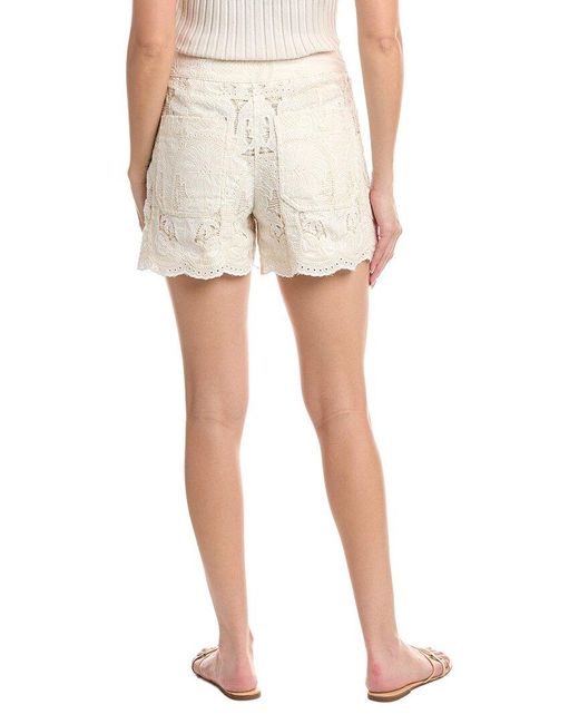 Stellah Natural Julia Novelty Lace Short