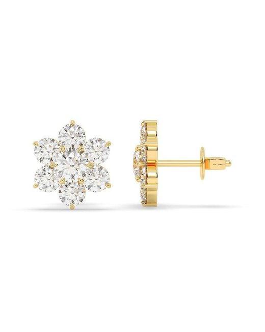 Lab Grown Diamonds Metallic 14K 3.85 Ct. Tw. Lab-Grown Diamond Earrings