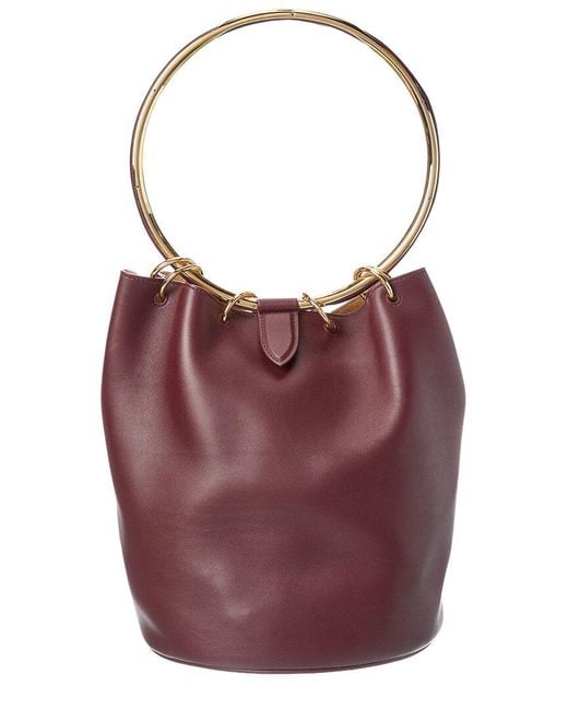 Alaïa Purple Alaïa Ring Large Leather Bucket Bag