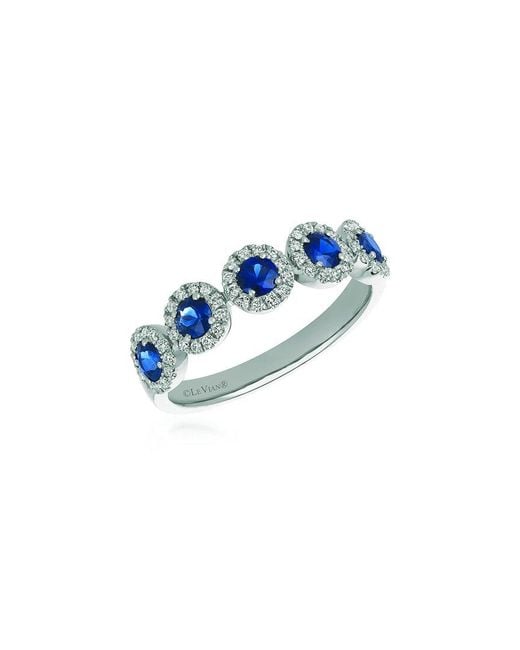 Le Vian Blue Le Vian 14K 0.14 Ct. Tw. Diamond & Sapphire Eternity Ring