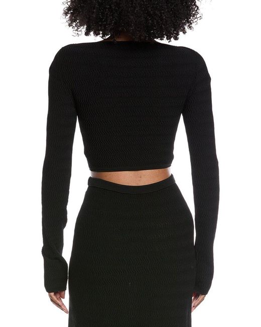 LAPOINTE Black Crepe Matte Top
