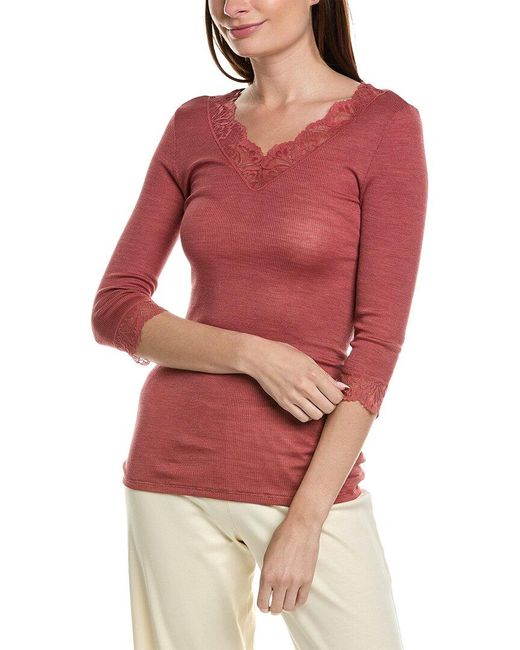 Hanro Red Wool & Silk-blend Shirt