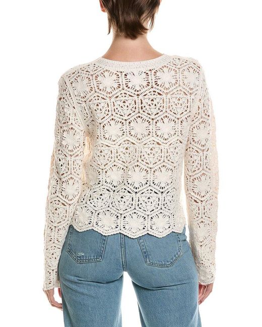 Vince Camuto Blue Crochet Cardigan