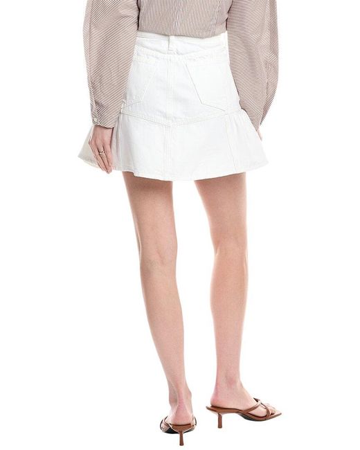 7 For All Mankind White Peplum Mini Skirt
