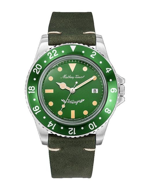 Mathey-Tissot Green Vintage Watch for men