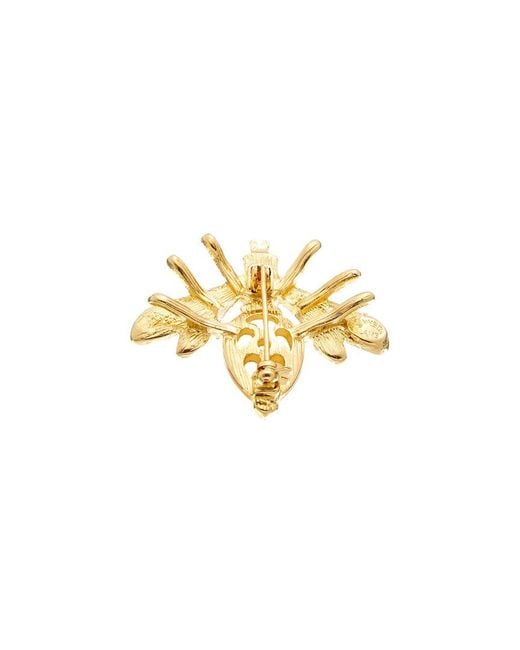Kenneth Jay Lane White Plated 18Mm Pearl Pin Brooch