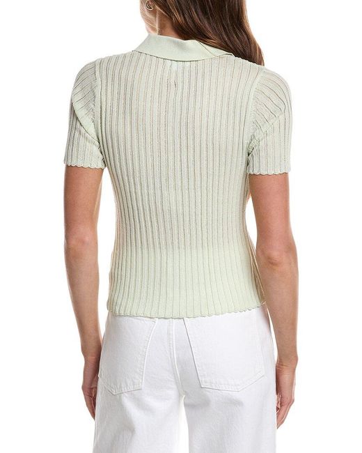 525 America White Maya Semi Sheer Top
