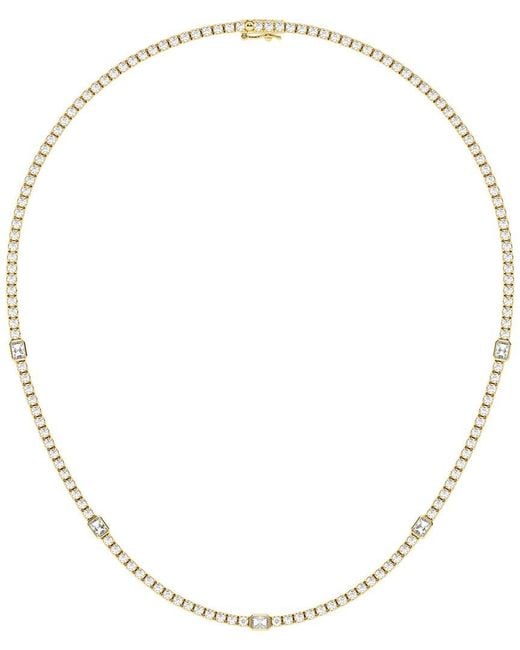 Lab Grown Diamonds Metallic 14K 8.70 Ct. Tw. Lab-Grown Diamond Tennis Necklace