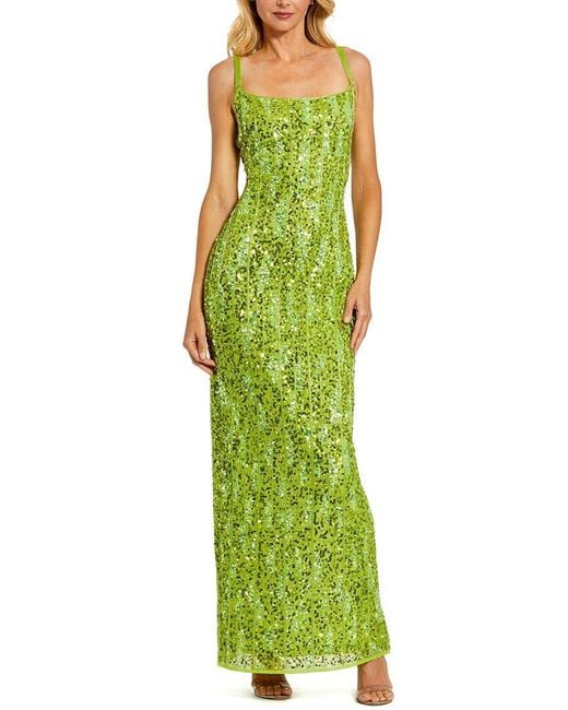 Mac Duggal Green Column Gown