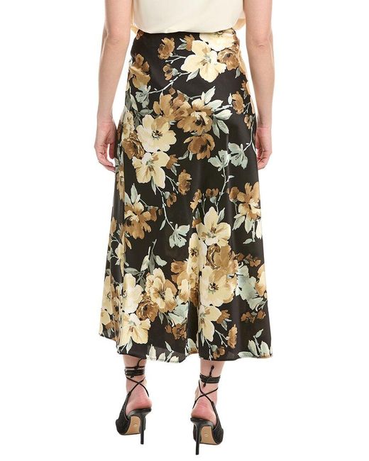 Anne Klein Metallic Pull On Bias Flared Skirt