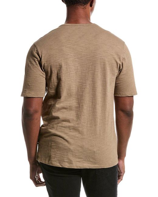 Vince Natural Slub Split Neck T-shirt for men