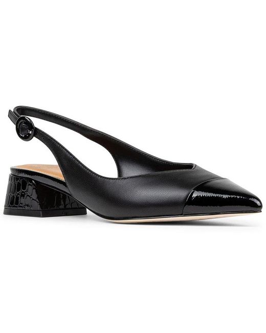 Donald J Pliner Black Payton Leather Slingback Pump