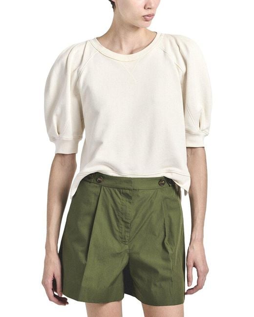 10 Crosby Derek Lam White Prisilla French Terry Top