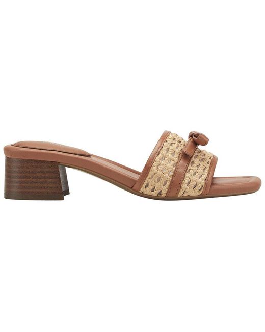 Rockport Brown Clarice 2 Raffia & Leather Sandal