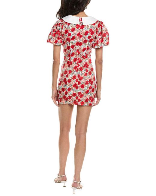 To My Lovers Red Floral Print Mini Dress