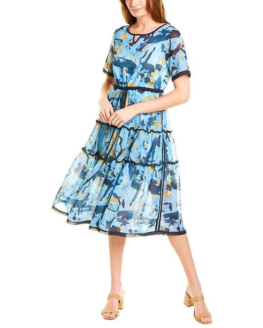 Gabby Isabella Blue Midi Dress