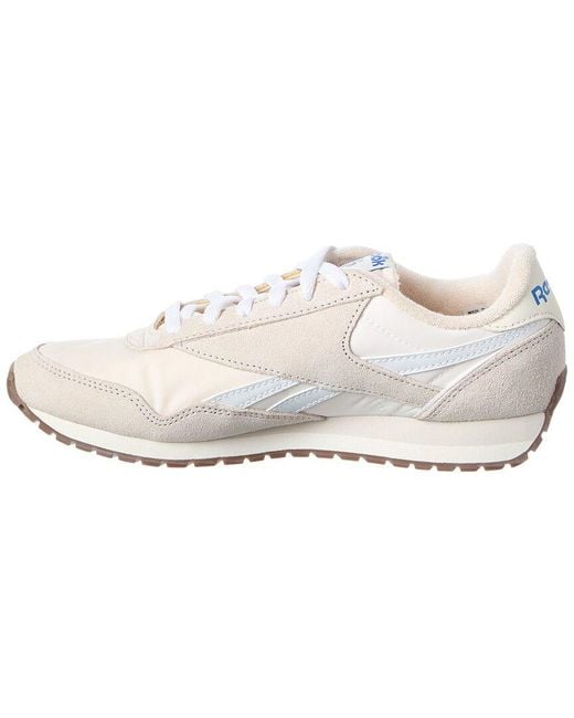 Reebok White Classic Az Canvas & Suede Sneaker