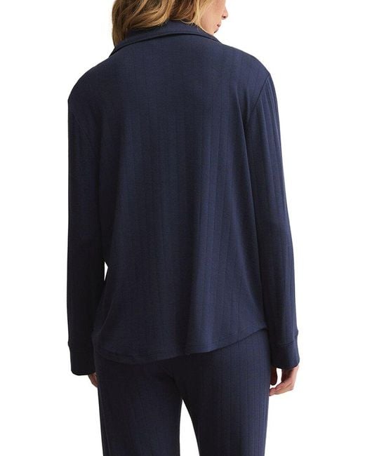 Z Supply Blue Classique Rib Top