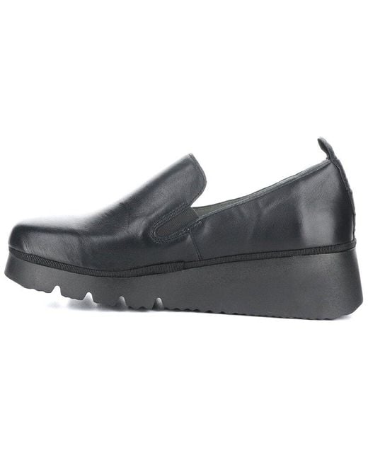 Fly London Black Pece Leather Wedge