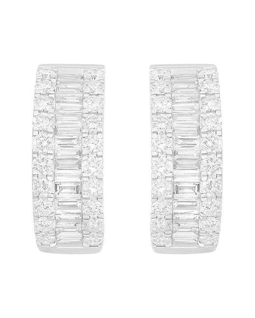 Lab Grown Diamonds White 14K 2.50 Ct. Tw. Lab-Grown Diamond Hoop Earring