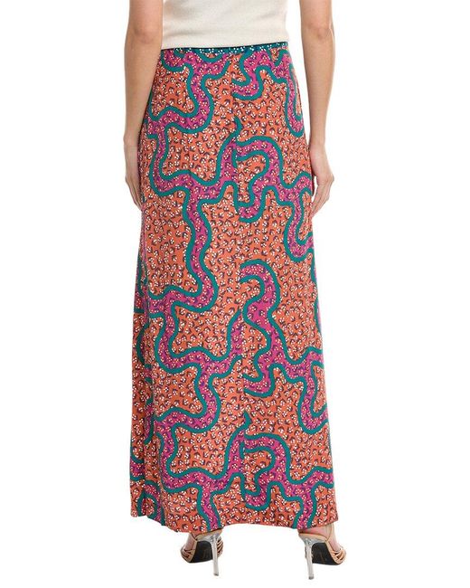 Diane von Furstenberg Red Latrice Maxi Skirt