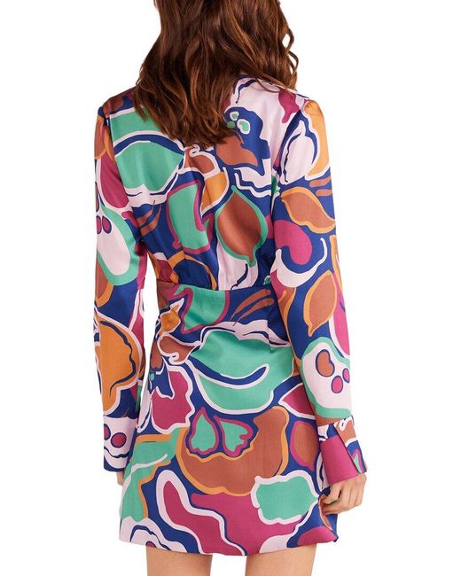 MINKPINK Blue Lottie Wrap Mini Dress