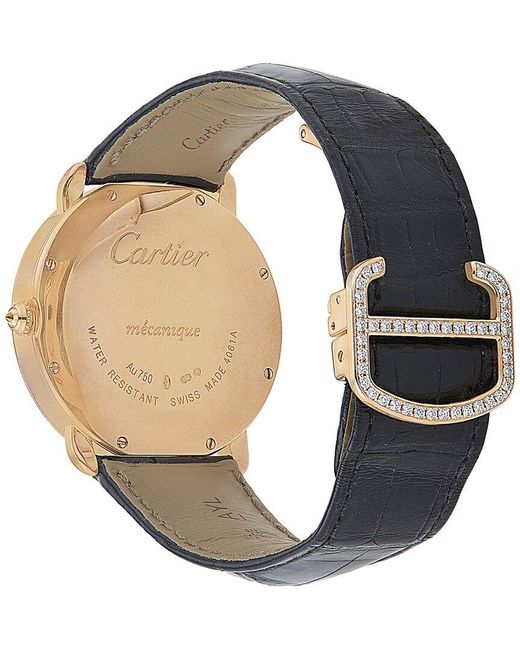 Cartier Gray 18K Rose Diamond Watch (Authentic Pre-Owned)
