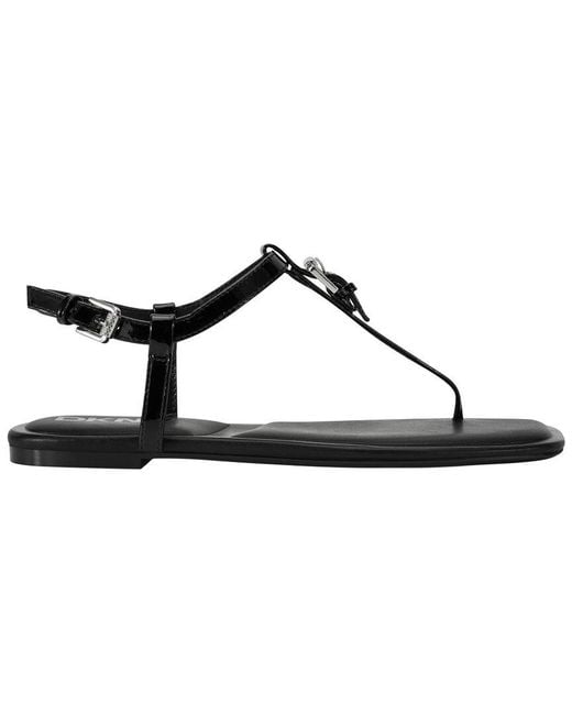 DKNY Black Datto Flat Thong Sandal