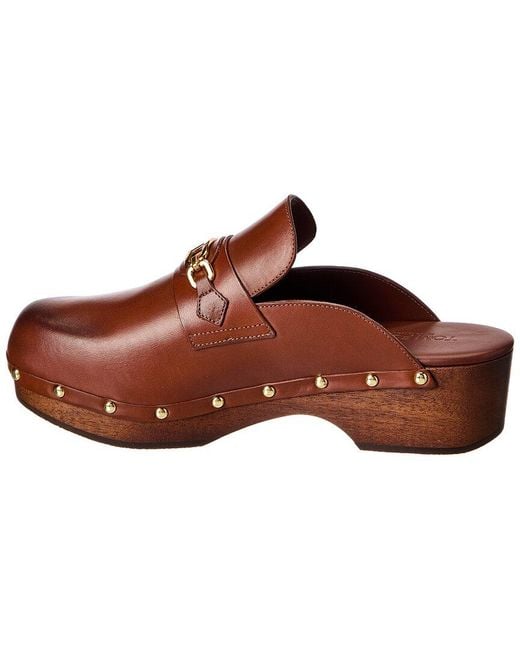 Tom Ford Brown Leather Clog