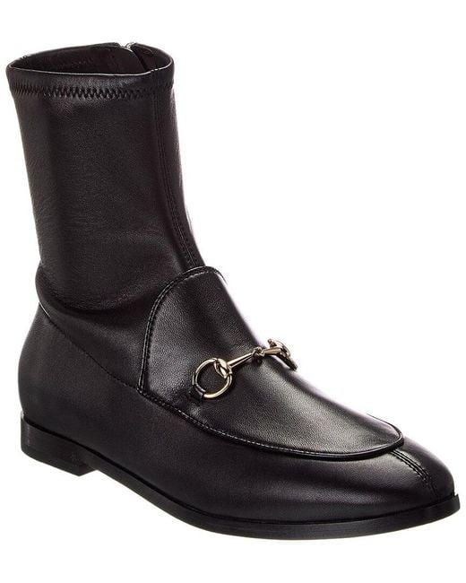 Gucci Black Jordaan Leather Bootie