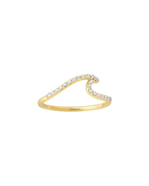 HAWLEY ST Metallic 14K 0.16 Ct. Tw. Diamond Fashion Ring