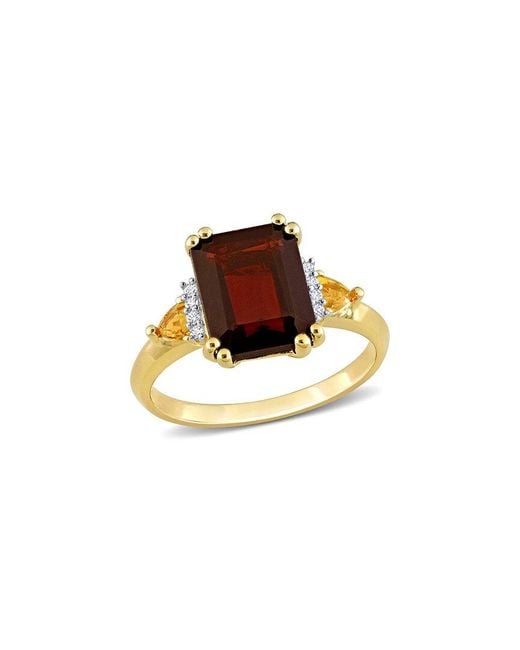 Rina Limor White 3.95 Ct. Tw. Diamond & Citrine Ring