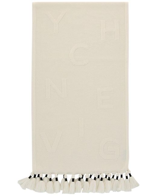 Givenchy White Wool Scarf
