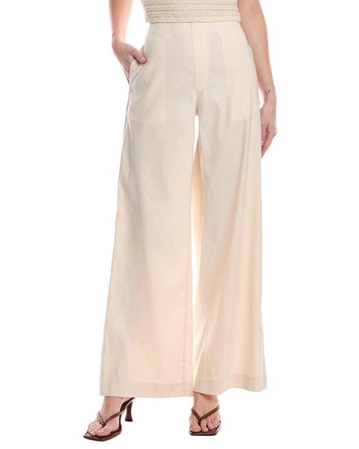 Rag & Bone Natural Morgan Ivory Linen-Blend Pant Jean