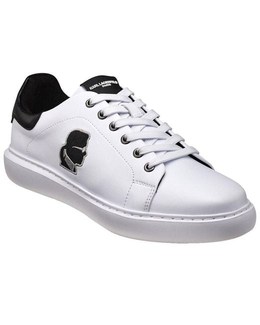 Karl Lagerfeld Metallic Leather Sneaker for men