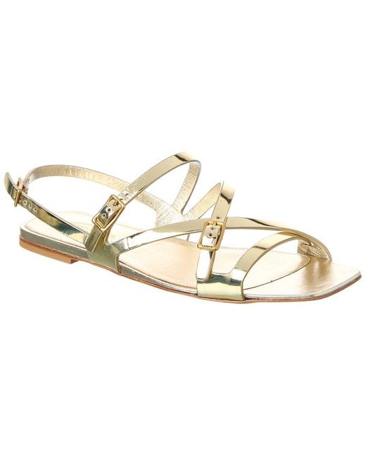 Tod's Metallic Leather Sandal