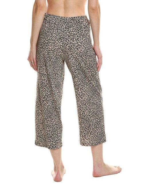 Hue Gray Glitzy Cheetah Pajama Capri