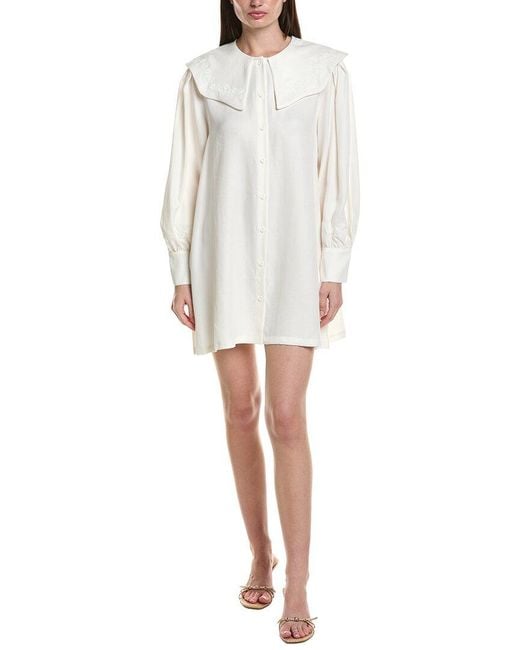 Saltwater Luxe White Mini Shirtdress