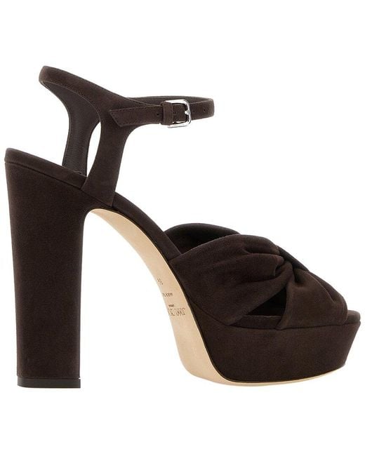 Gucci Black Jimmy Choo Heloise120 Suede Sandal