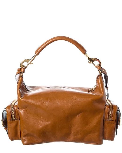 Chloé Brown Medium Double Carry Leather Shoulder Bag