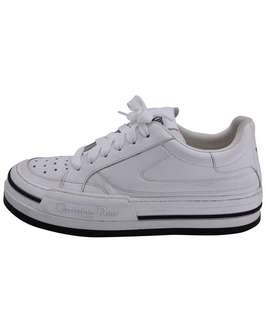 Dior Gray Leather D-Freeway Sneaker (Authentic Pre-Loved) for men