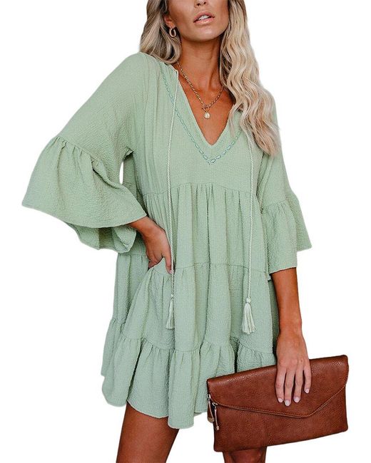 ENJOY PETRA Green Mini Dress
