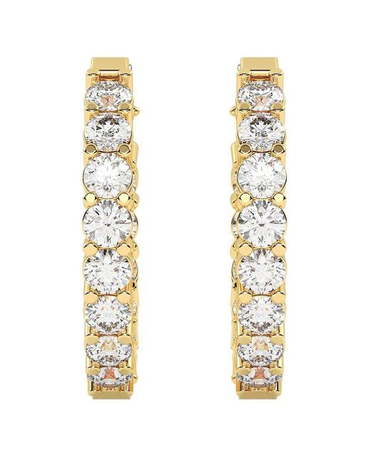 Diamond Select Cuts Metallic 14K 5.00 Ct. Tw. Diamond Earrings